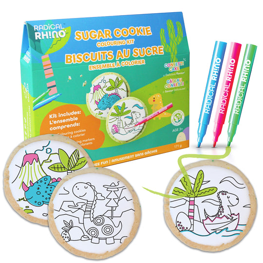 DINOS 5 PACK COLOURING COOKIE KIT