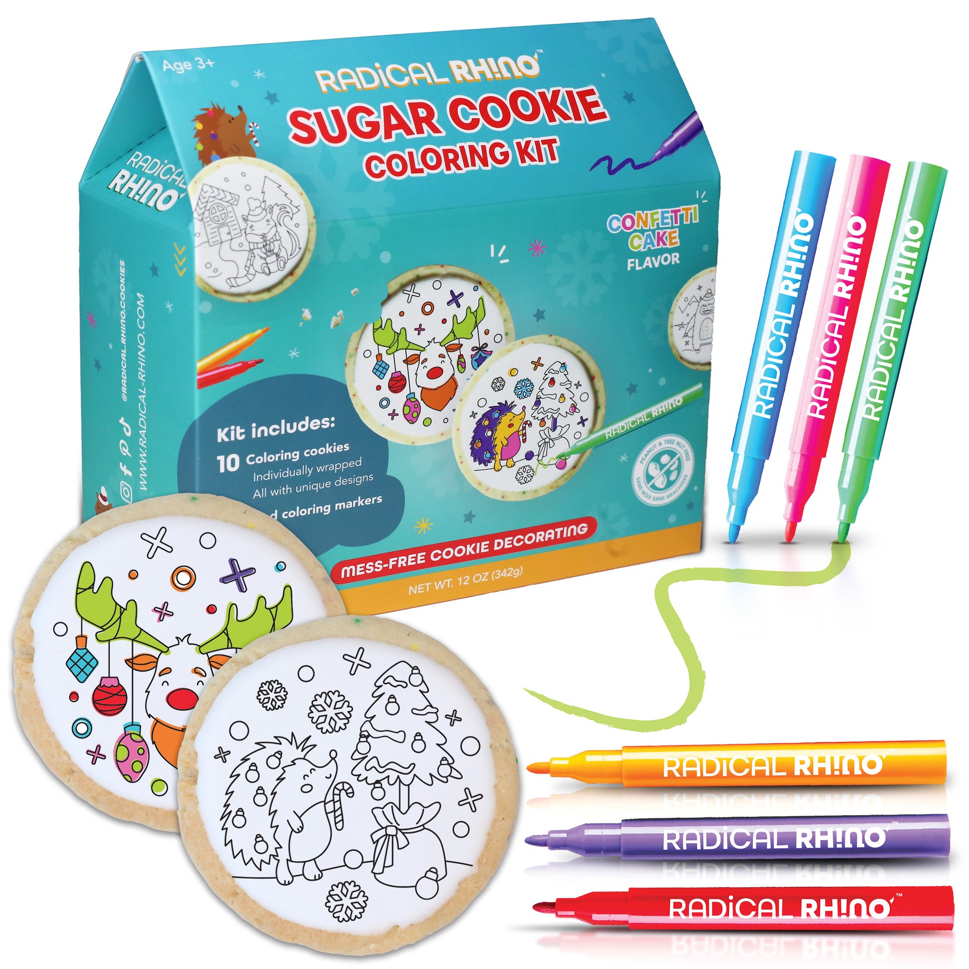 HOLIDAY 10 PACK COLOURING COOKIE KIT