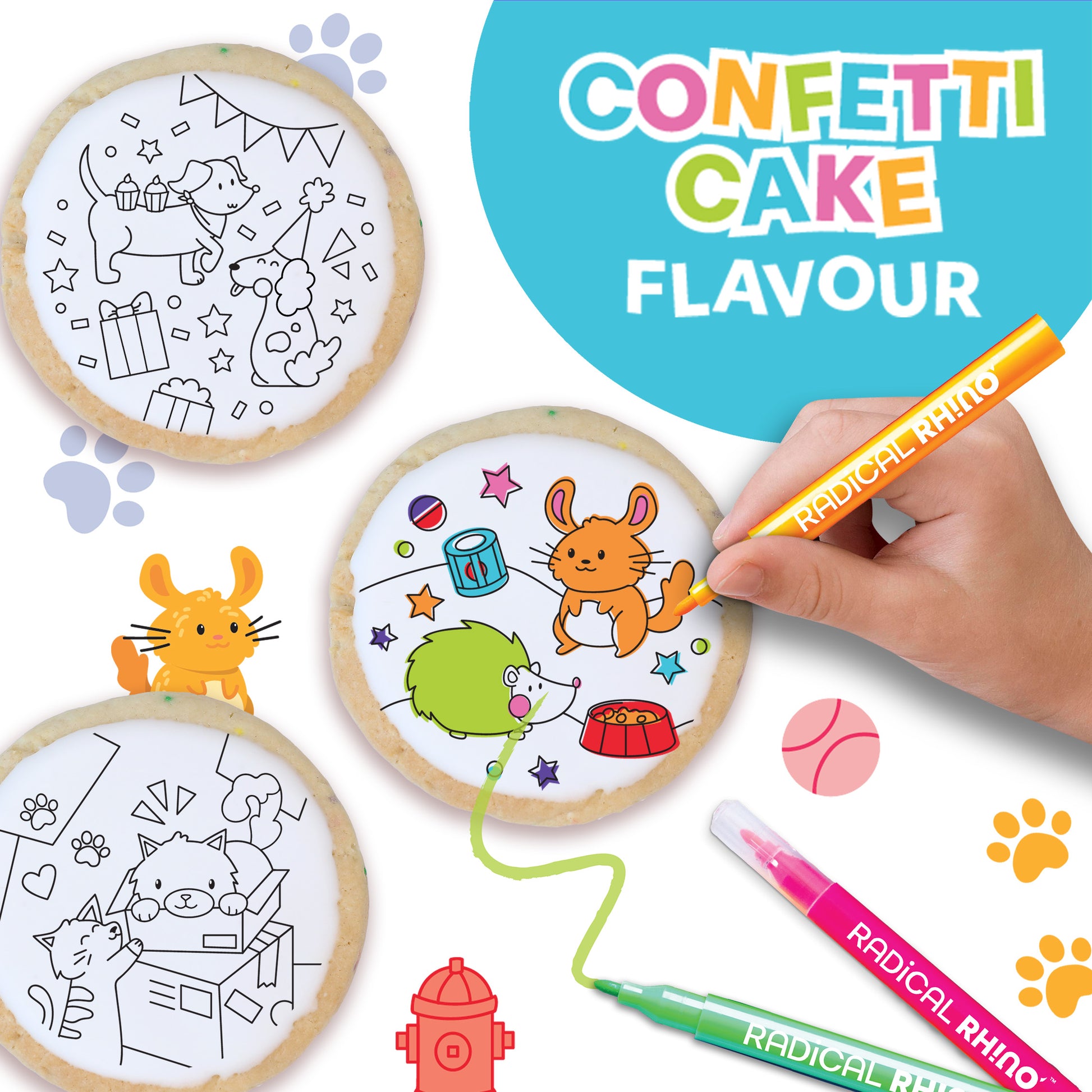 PET FRIENDS 10 PACK COLOURING COOKIE KIT