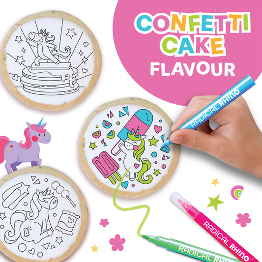 UNICORN 5 PACK COLOURING COOKIE KIT