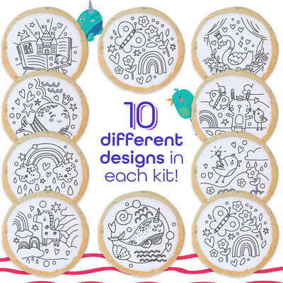 FAIRYTALE 10 PACK COLOURING COOKIE KIT