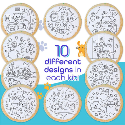 PET FRIENDS 10 PACK COLOURING COOKIE KIT